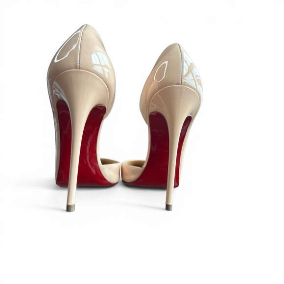 Christian Louboutin So Kate 120 Sz 38 5 - Nude Pointed Toe Red Heel - Box & Bag - Picture 9 of 16